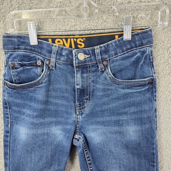 Levi's 510 Boys Skinny Jeans Size 12 REG W26 X L27 Mid Rise Blue Denim - Picture 2 of 15